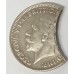 GREAT BRITAIN UK 1933 . SIXPENCE . ERROR . LARGE BITTEN CLIPPED EDGE